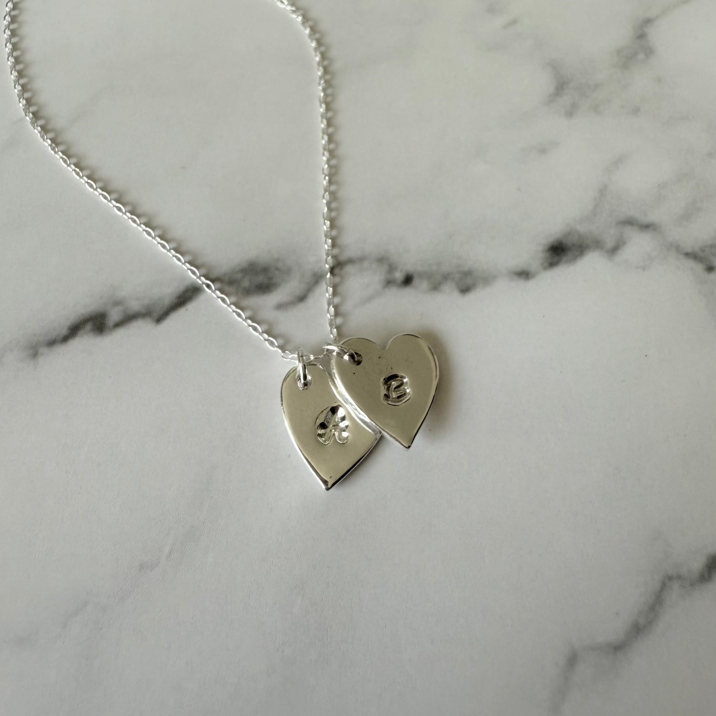 Silver Initial Heart Pendant
